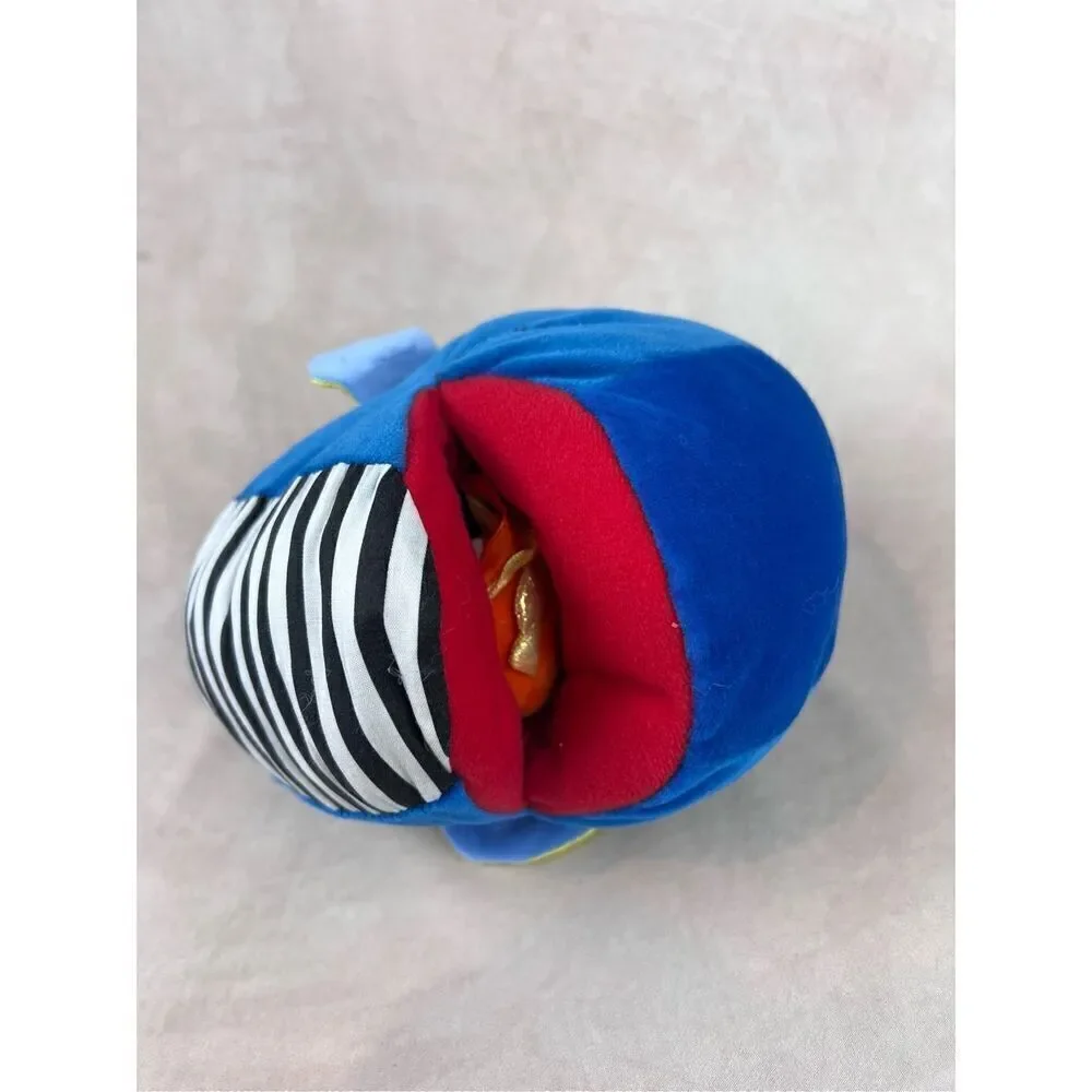 Vintage Love n Care Stuffed Plush Whale Fish Colorful Rattle Toy Green Red Blue